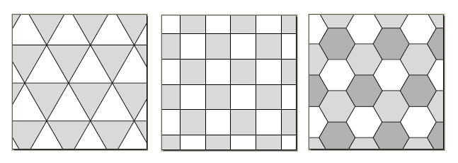 Figure 1: The three regular tilings.